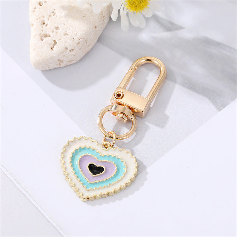 Wholesale Irregular Devil's Eye Metal Keychains